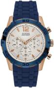 Guess Herreklokke W0864G5 Chronograph Hvit/Gummi Ø45.5 mm