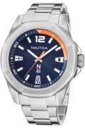 Nautica Herreklokke NAPTBF103 Blå/Stål Ø46 mm