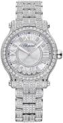 Chopard Dameklokke 275378-1001 Happy Sport Hvit/18 karat hvitt gull