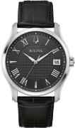 Bulova Herreklokke 96B390 Wilton Sort/Lær Ø41 mm