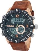 Timberland Herreklokke TDWGD2103203 Durham Sort/Lær Ø48 mm