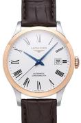 Longines Herreklokke L2.820.5.11.2 Record Hvit/Lær Ø38.5 mm