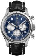 Breitling Herreklokke AB0117131C1P1 Navitimer Chronograph Blå/Lær