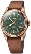 Oris Herreklokke 01 754 7741 3167-07 5 20 58BR Aviation Grønn/Lær