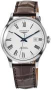 Longines Herreklokke L2.821.4.11.2 Record Hvit/Lær Ø40 mm