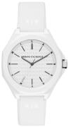 Armani Exchange Herreklokke AX4602 Andrea Hvit/Gummi Ø40 mm