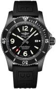 Breitling Herreklokke M17368B71B1S1 Superocean Ii 46 Sort/Gummi Ø46