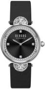 Versus by Versace Dameklokke VSP333021 Victoria Harbour Sort/Lær