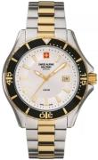 Swiss Alpine Military Herreklokke 7040.1142 Diver Hvit/Gulltonet