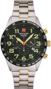 Swiss Alpine Military Herreklokke 7047.9147 Combat Light Sort/Stål