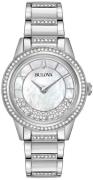 Bulova Dameklokke 96L257T Crystal Hvit/Stål Ø32 mm