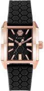 Philipp Plein Dameklokke PWMAA0222 Offshore Sort/Gummi Ø30 mm