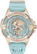 Philipp Plein Dameklokke PWNAA1223 High-Conic Blå/Gummi Ø41 mm