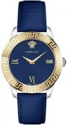 Versace Dameklokke VEVC00219 Greca Blå/Lær Ø39 mm