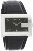 Gucci Herreklokke YA100302 Sort/Lær