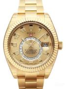 Rolex Herreklokke 326938-0002 Sky-Dweller Gulltonet/18 karat gult