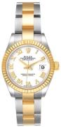 Rolex Dameklokke 279173-0024 Lady-Datejust 28 Hvit/18 karat gult gull