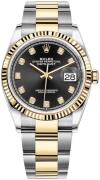 Rolex Dameklokke 126233-0022 Datejust 36 Sort/18 karat gult gull Ø36