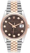 Rolex Dameklokke 126231-0025 Datejust 36 Brun/18 karat rosé gull