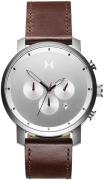 MVMT Herreklokke D-MC01-SBRL Chrono Sølvfarget/Lær Ø45 mm