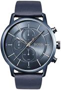 Hugo Boss Architecture Herreklokke 1513575 Blå/Lær Ø44 mm