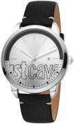 Just Cavalli 99999 Herreklokke JC1G079L0215 Sølvfarget/Lær Ø42 mm