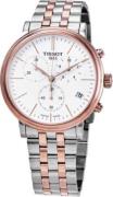 Tissot Carson Herreklokke T122.417.22.011.00 Hvit/Rose-gulltonet