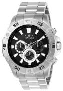 Invicta Herreklokke 22786 Pro Diver Sort/Stål Ø48 mm