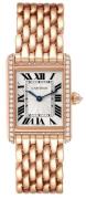 Cartier Dameklokke WJTA0020 Tank Louis Sølvfarget/18 karat rosé gull