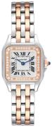 Cartier Dameklokke W3PN0006 Panthere De Hvit/18 karat rosé gull