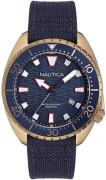 Nautica Herreklokke NAPHAS903 Blå/Lær Ø45 mm