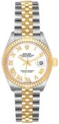 Rolex Dameklokke 279173-0023 Lady-Datejust 28 Hvit/18 karat gult gull