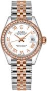 Rolex Dameklokke 279381RBR-0021 Lady-Datejust 28 Hvit/18 karat rosé