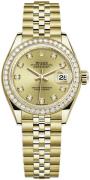 Rolex Dameklokke 279138RBR-0024 Lady-Datejust 28 Gulltonet/18 karat