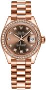 Rolex Dameklokke 279135RBR-0017 Lady-Datejust 28 Brun/18 karat rosé