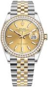 Rolex Dameklokke 126283RBR-0001 Datejust 36 Gulltonet/18 karat gult