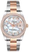 Rolex Dameklokke 126281RBR-0010 Datejust 36 Hvit/18 karat rosé gull