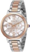 Invicta Dameklokke 31087 Angel Hvit/Rose-gulltonet stål Ø39 mm