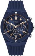 Guess Herreklokke GW0268G3 Poseidon Blå/Gummi Ø47 mm