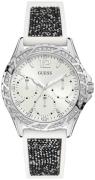 Guess Dameklokke W1096L1 Swirl Hvit/Gummi Ø40 mm