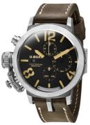 U-Boat Herreklokke 7453 Classico Sort/Lær Ø48 mm