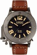 U-Boat Herreklokke 6157 U-42 Sort/Lær Ø53 mm