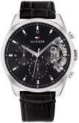 Tommy Hilfiger Herreklokke 1710449 Baker Sort/Lær Ø43.5 mm