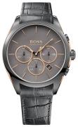 Hugo Boss Herreklokke 1513366 Onyx Grå/Lær Ø46 mm