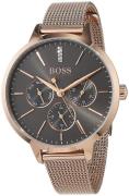 Hugo Boss Dameklokke 1502424 Grå/Rose-gulltonet stål Ø38 mm