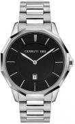 Cerruti Herreklokke CRA29701 Sort/Stål Ø45 mm