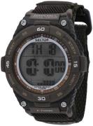 Sector Herreklokke R3251594003 LCD/Lær Ø48 mm