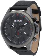 Sector Herreklokke R3271690026 Grå/Lær Ø46 mm