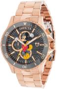 Invicta Herreklokke 39520 Disney Grå/Rose-gulltonet stål Ø48 mm