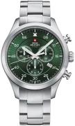 Swiss Military Herreklokke SM34076.03 Chrono Grønn/Stål Ø43 mm